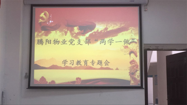 腾阳物业开展“两学一做”学习教育专题会(图2)